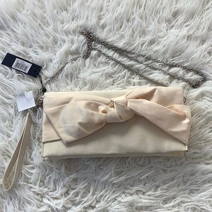 La Regale Satchel Clutch Shoulder Bag Champagne